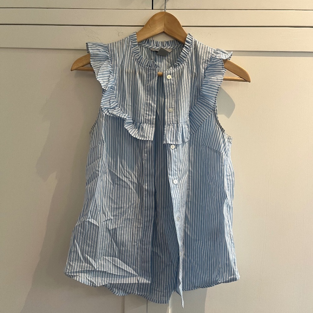 H&M Blue Pin Stripe Tank Top
